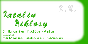 katalin miklosy business card