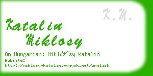 katalin miklosy business card